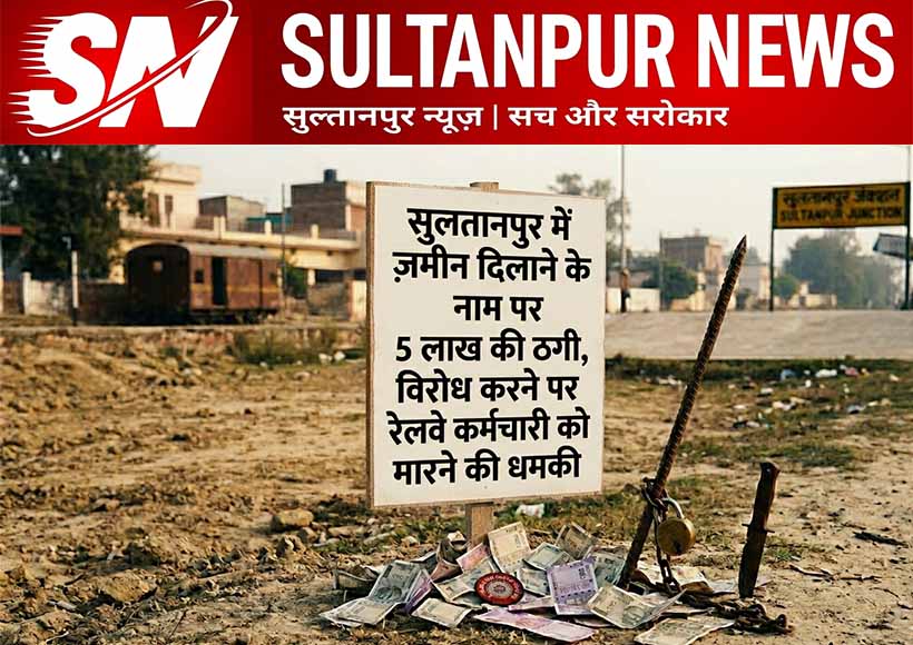 Sultanpur Land Scam of rupees 5 Lakh Fraud in Plot Deal, Railway Employee Threatened with Death for Protesting