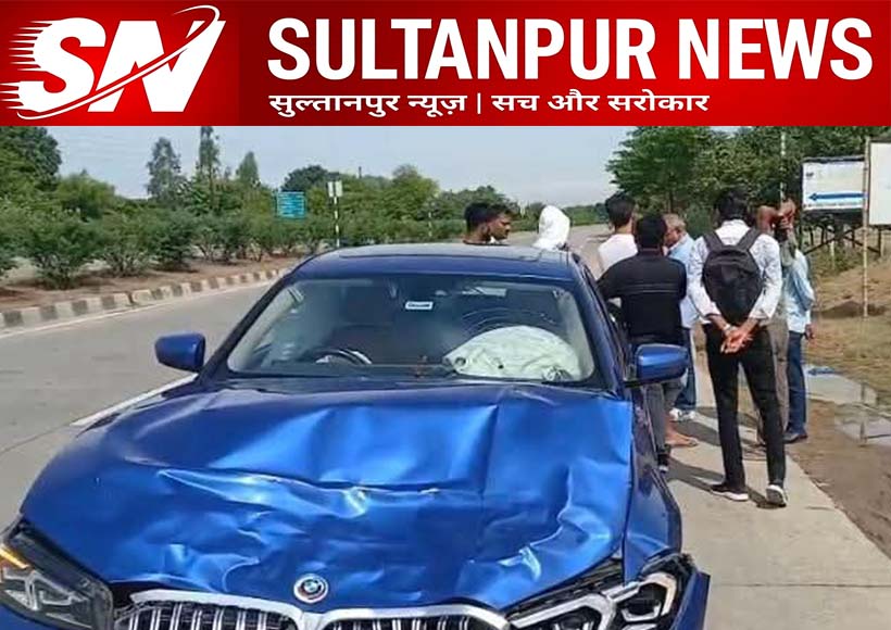 bmw-collides-with-nilgai-on-lucknow-varanasi-highway-lambhua-sultanpur