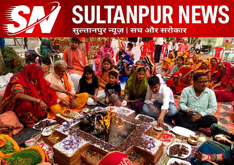 shrimad-bhagwat-katha-concludes-with-havan-and-devotional-ceremony-in-pandepur-gaura-sultanpur