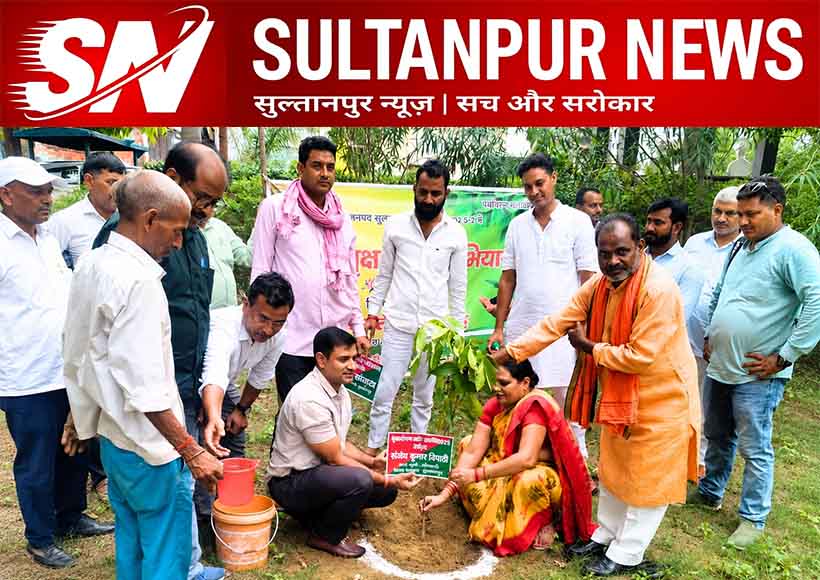sultanpur-mass-tree-plantation-drive-started-zila-panchayat-usha-singh